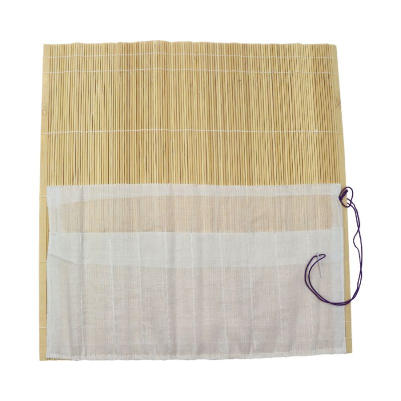 Фото Пенал для пензлів, бамбук, натуральний колір + тканина (36х36см), D.K.ART & CRAFT