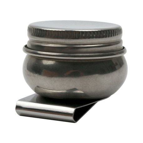 Маслёнка одинарная, металлическая с крышкой (d:4,2см), D.K.ART & CRAFT