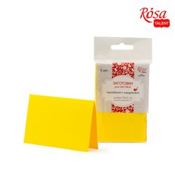 Набор заготовок для открыток 5шт, 10,3х7см №2, желтый, 220г/м2, ROSA TALENT