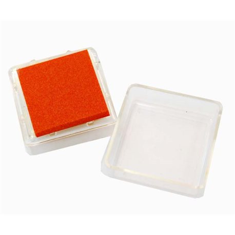 Штемпельная подушка с пигментным чернилом, Оранжевая, 2,5*2,5см, Heyda