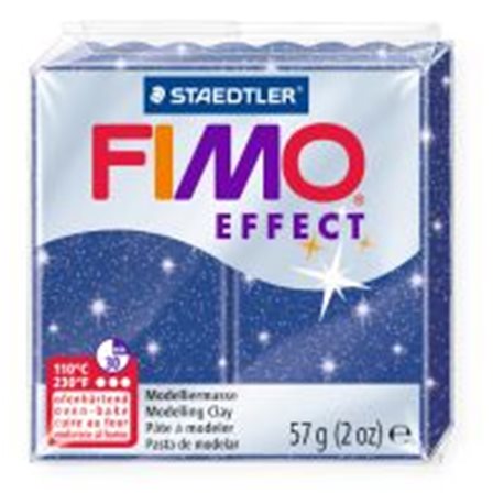 Пластика Effect, Синяя с блестками, 57г, Fimo