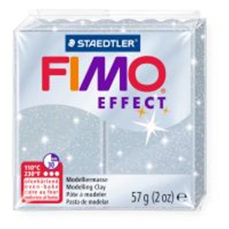 Пластика Effect, Срібна з блискітками, 57г, Fimo