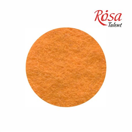 Фетр листовой (полиэстер), 21,5х28 см, Оранжевый, 180г/м2, ROSA TALENT