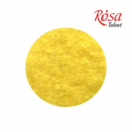 Фетр листовой (полиэстер), 21,5х28 см, Желтый, 180г/м2, ROSA TALENT