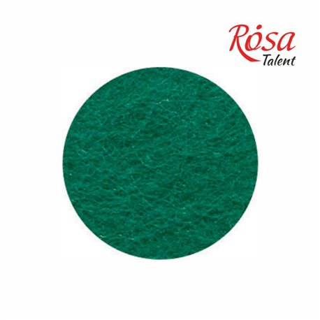 Фетр листовий (поліестер), 21,5х28 см, Зелений темний, 180г / м2, ROSA TALENT