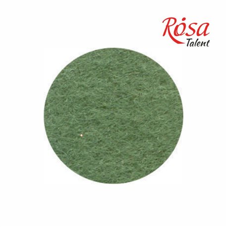 Фетр листовий (поліестер), 21,5х28 см, Зелений трав'яний, 180г / м2, ROSA TALENT