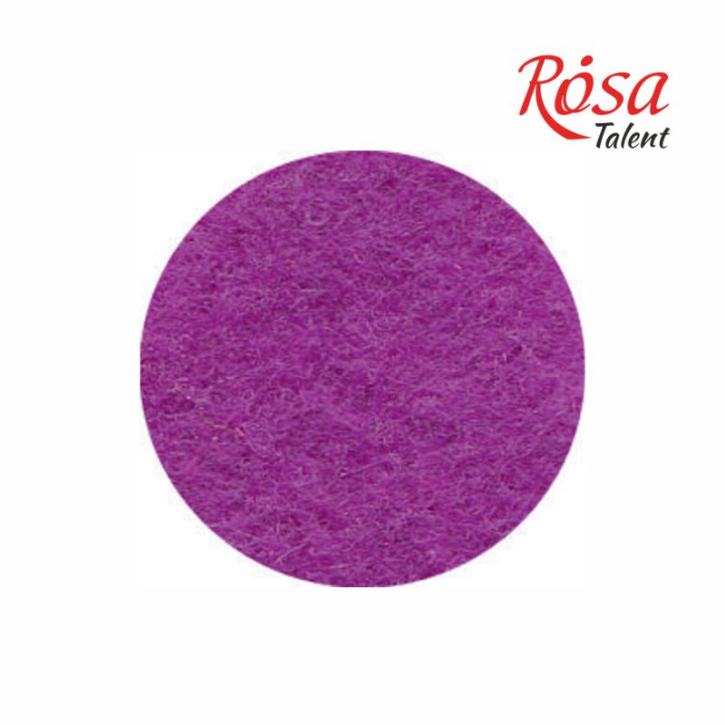Фото Фетр листовой (полиэстер), 21,5х28 см, Фиолетовый светлый, 180г/м2, ROSA TALENT