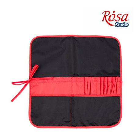 Пенал для пензлів, тканину (37х37см), чорний + червоний ROSA Studio