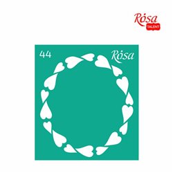 Трафарет многоразовый самоклеющийся, №44, 9х10см, Серия „Love“, ROSA TALENT