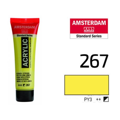 Краска акриловая AMSTERDAM, (267) AZO Желтый лимонный, 20 мл, Royal Talens