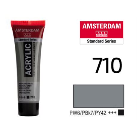 Краска акриловая AMSTERDAM, (710) Серый нейтральный, 20 мл, Royal Talens