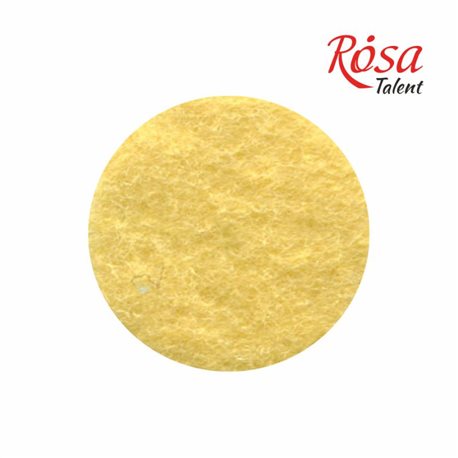 Фетр листовой (полиэстер), 21,5х28 см, Желтый пастельный, 180г/м2, ROSA TALENT