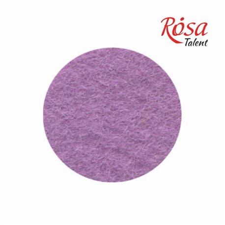 Фетр листовой (полиэстер), 21,5х28 см, Фиолетовый пастельный, 180г/м2, ROSA TALENT