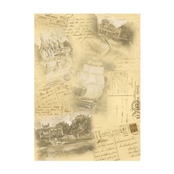 Бумага для декупажа, Памятные путешествия, 30,8*44см, 45г/м2