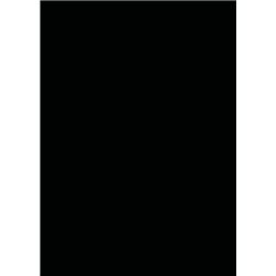 Бумага для дизайна Tintedpaper В2 (50*70см), №90 черная, 130г/м, без текстуры, Folia