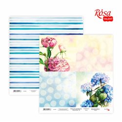 Бумага для скрапбукинга „Floral Poem“ 16, двусторонняя, 30,48х30,48см, 200г/м2, ROSA TALENT
