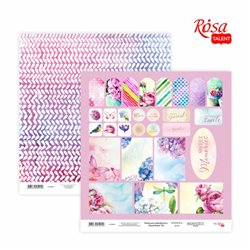 Бумага для скрапбукинга „Floral Poem“ 20, двусторонняя, 30,48х30,48см, 200г/м2, ROSA TALENT