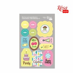 Висікання для скрапбукінгу, самоклеючі "Cake delicious" 2, картон, 12,8х20см, ROSA TALENT