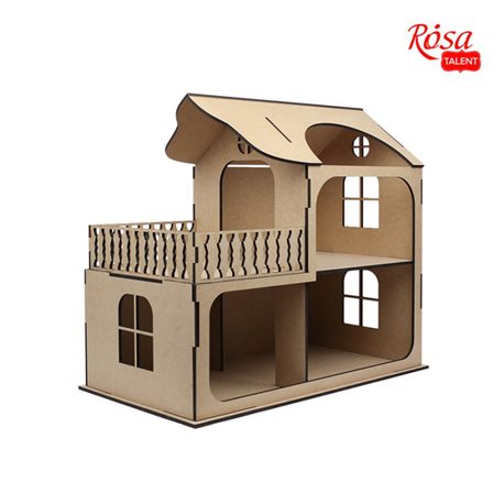 Кукольный домик с балконом, МДФ, 58х31х53см, ROSA TALENT