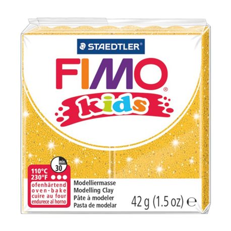 Пластика Fimo kids, Золото с блестками, 42г, Fimo
