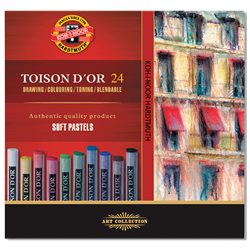 Сухі м'які пастельні крейди Koh-i-Noor Toison d'Or, 24 кольору 8514