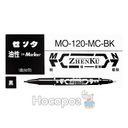 Маркер текстовый двухсторонний HD-120-MC-BK