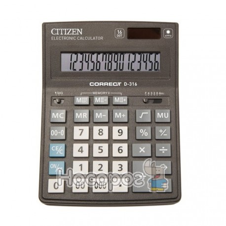 Калькулятор Citizen Correct D-316 бухгалтерский