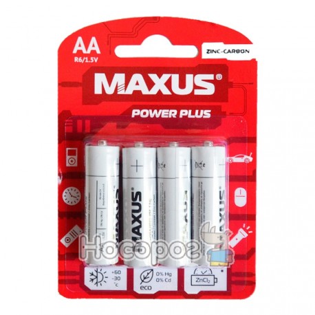 Батарейки MAXUS R6-АА-С4 пальчик