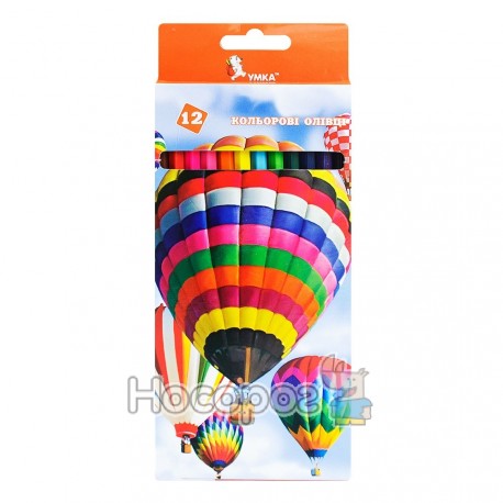 Карандаши цветные Умка "Воздушные шары" 12 цветов 01151950