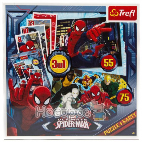 90224 3в1 мікс - 55+75+Карти Людина Павук/Marvel Spiderman