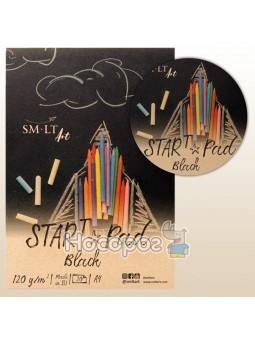 Склейка для рисунка STAR T А4 SMILTAINIS чорная бумага
