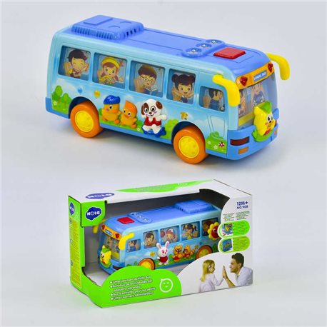 Музыкальная игрушка Автобус 908 (24/2) песня на англ. языке, подсветка фар, в коробке