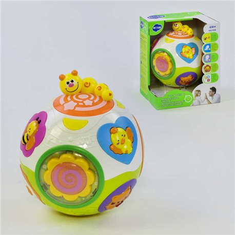Розвиваюча іграшка Веселий куля 938 (12/2) обертається, світлові та звукові ефекти, англ. озвучування, в коробці