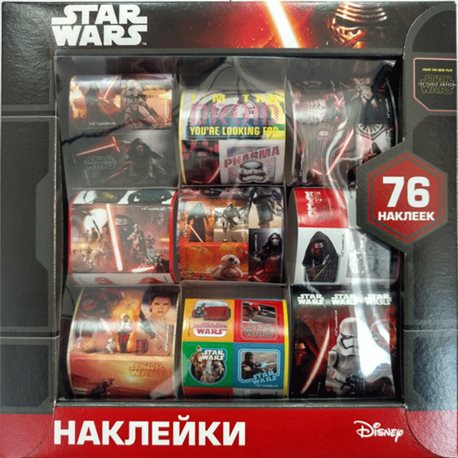 Наклейки в коробці. Star Wars. (76 шт). Disney
