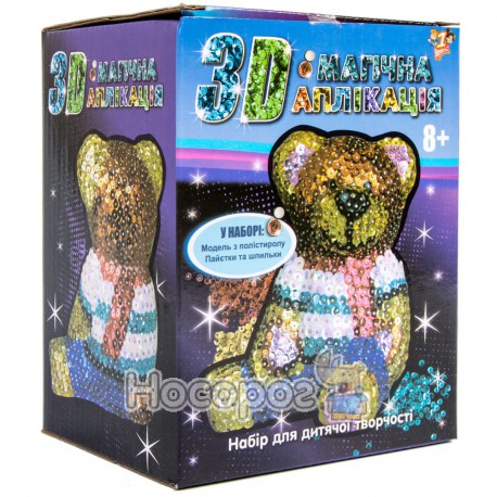 Творческий набор 3Д Магическая аппликация "Медведь" (950885)