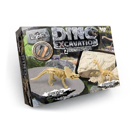 Набор для проведения раскопок "DINO EXCAVATION" динозавры (6), DEX-01-01,04,05,06