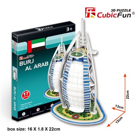 CubicFun Тривимірна головоломка-конструктор "Бурдж-аль-Араб" серія міні