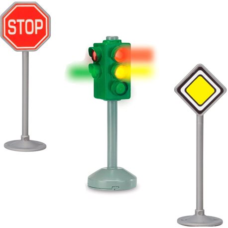  Міні набір "Світлофор та дорожні знаки", зі світл.ефектом, 3+