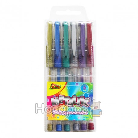 Ручки в наборе Olli OL-0609 гелевые Metal, 6 цветов 470495