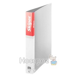 Папка пластикова 4 кільця Skiper SK-649, 25мм, сіра 410949