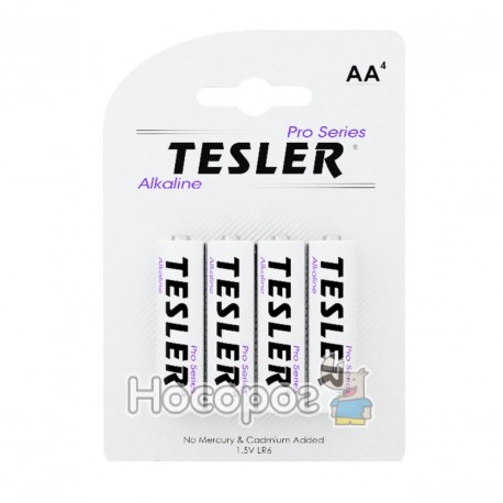 Батарейки АА-4 Tesler alkaline Pro series пальчик 