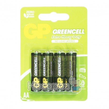 Батарейки GP Greencell 15G-2UE4 Extra Hevy Duty пальчик, сольова 4891199000133 (40)