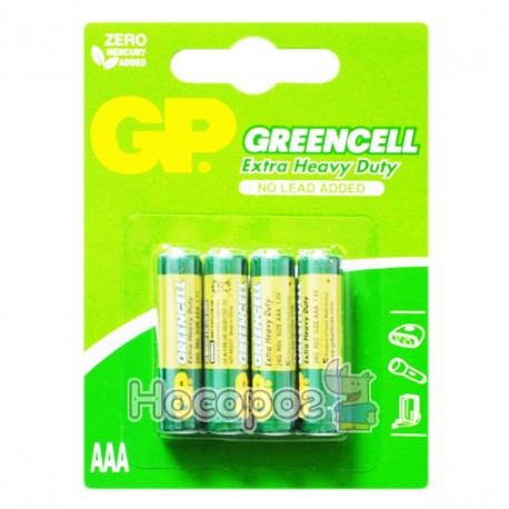 Батарейки GP Greencell 24G-2UE4 Extra Hevy Duty мініпальчик, лужна 4891199000478 (40)