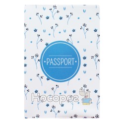 Обкладинка на паспорт Полімер Квіти на білому 307017