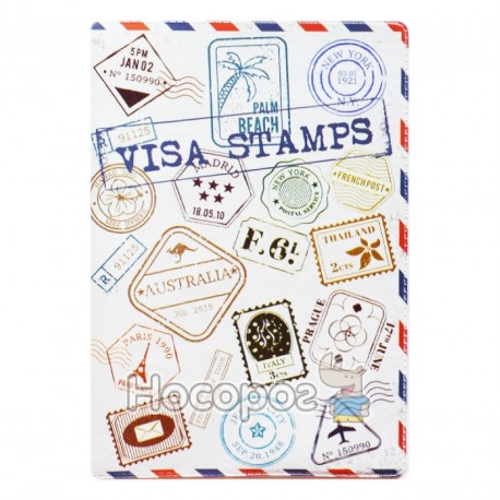 Обложка на паспорт Полимер Visa Stamps 307019