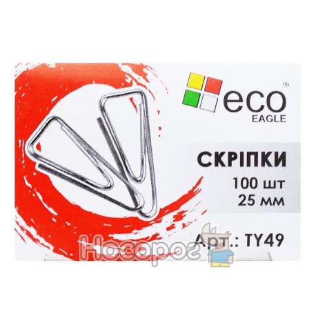 Скріпка EcoEagle 25 mm трикутної форми TY49