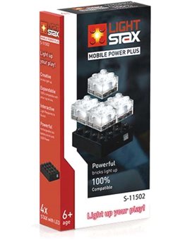 База 4х4 LIGHT STAX Набор Power Plus з 4-ма цеглинками 2х2 Transparent LS-S11502 [LS-S11502]