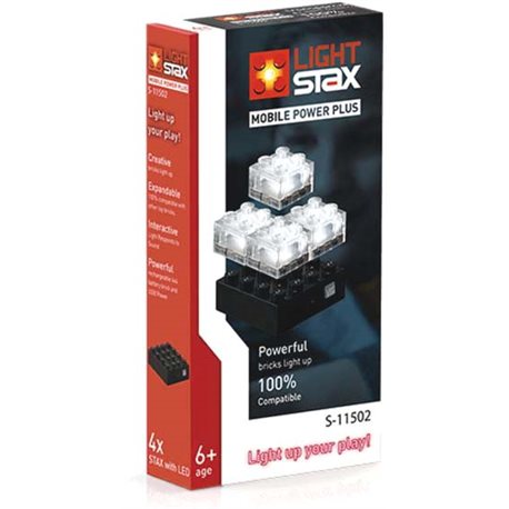 LIGHT STAX База 4х4 Набор Power Plus с 4-мя кирпичиками 2х2 Transparent LS-S11502