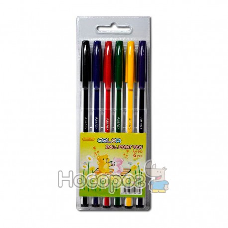 Набір ручок 6 кольорів AIHAO 563