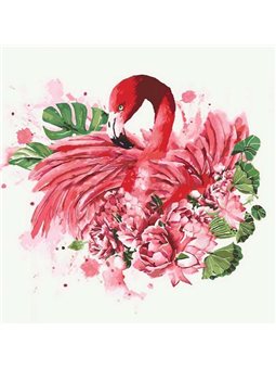 Картина по номерам Грациозный фламинго КНО4042